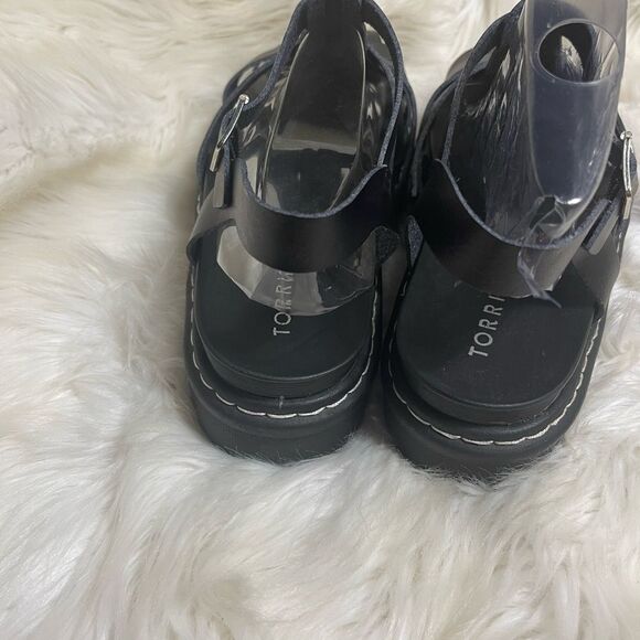 Torrid Platform Fisherman Sandal  Synthetic Black size WW 8.5 - Picture 5 of 10